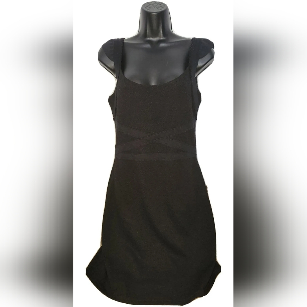 Free People Black Bodycon Sexy Dress with Open Back size Medium LBD